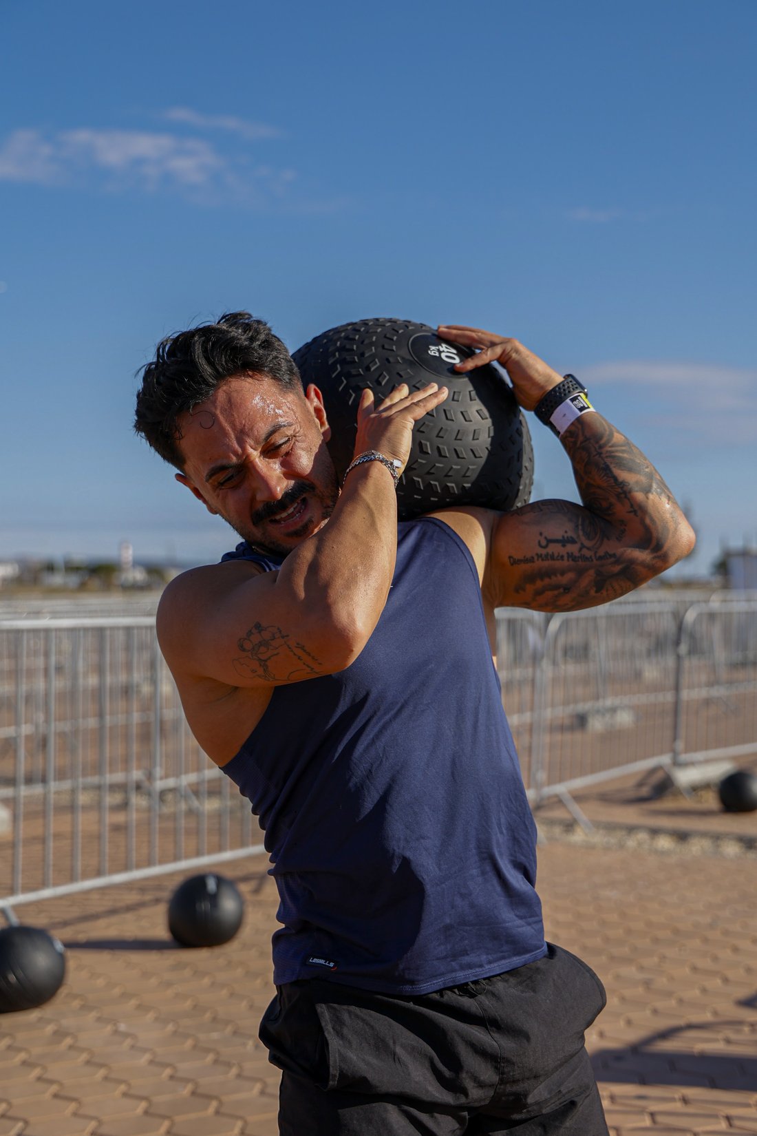 Slam Ball Over the Shoulders